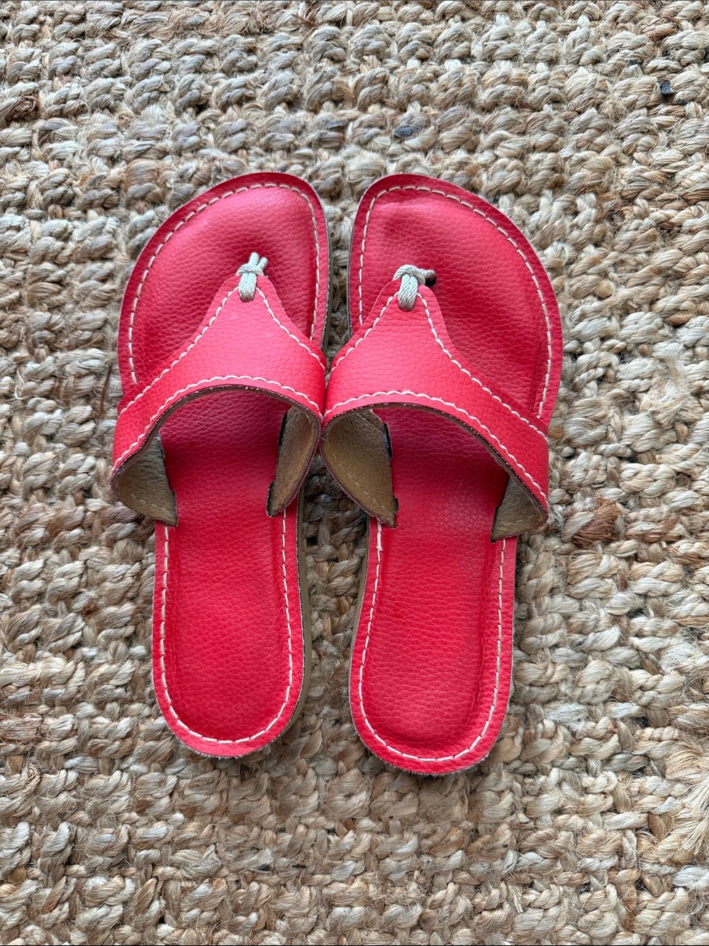 Women’s Red Slide Kino Sandals - handmade in Key West FL!
